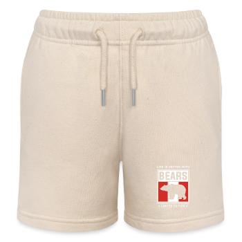 Bears - Kids Organic Sweat Shorts by Stanley/Stella - soft Ecru - Front