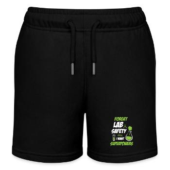 Forget Lab Safety Funny Science - Kinder Organic Joggingshorts Mini Bolter von Stanley/Stella - Schwarz - Vorne