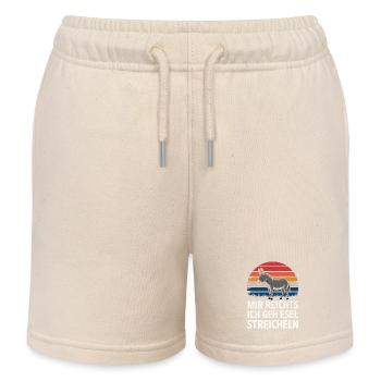 Esel Eselchen Maultier Muli - Kinder Organic Joggingshorts Mini Bolter von Stanley/Stella - Natur - Vorne