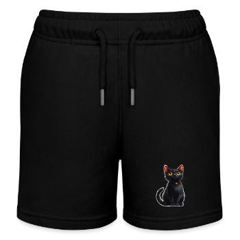 Black Cat - Kids Organic Sweat Shorts by Stanley/Stella - black - Front