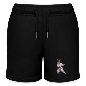Lapin sportif - Short de jogging enfant bio Stanley/Stella - noir - Devant
