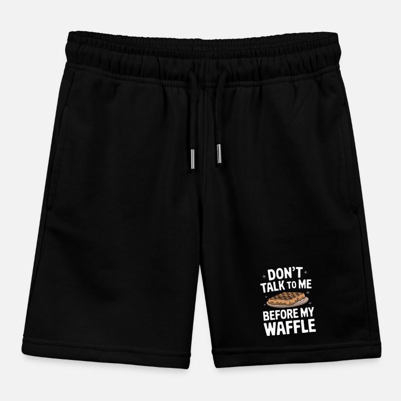Waffles Breakfast Sweets Kids Organic Sweat Shorts by Stanley/Stella