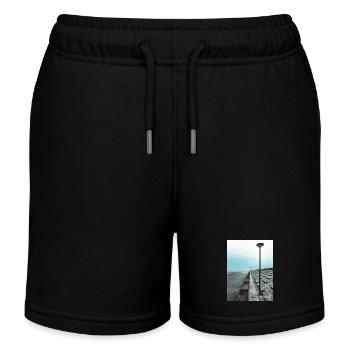 Promenade de la plage de Baltrum - Short de jogging enfant bio Stanley/Stella - noir - Devant