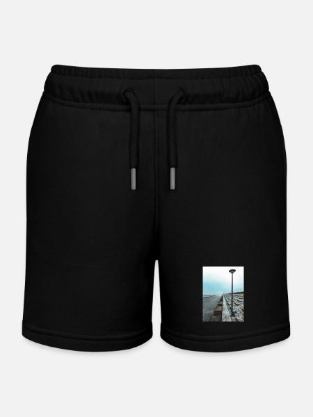 Promenade de la plage de Baltrum - Short de jogging enfant bio Stanley/Stella - noir