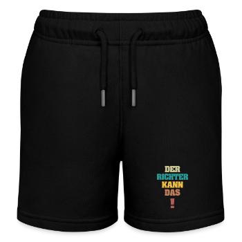 Richter als Lustig - Kinder Organic Joggingshorts Mini Bolter von Stanley/Stella - Schwarz - Vorne