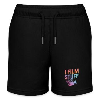 Filmemacher Filmregisseur Kameramann Film - Kinder Organic Joggingshorts Mini Bolter von Stanley/Stella - Schwarz - Vorne