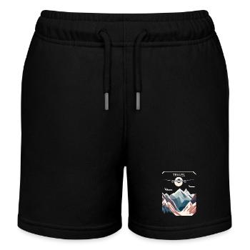 Reisen - Kinder Organic Joggingshorts Mini Bolter von Stanley/Stella - Schwarz - Vorne