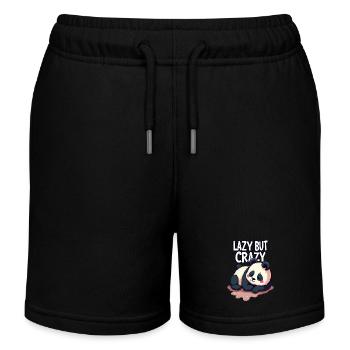 Lazy But Crazy - Kids Organic Sweat Shorts by Stanley/Stella - black - Front