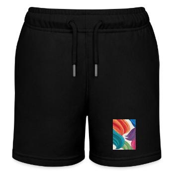 Couleurs légères comme une plume - Short de jogging enfant bio Stanley/Stella - noir - Devant