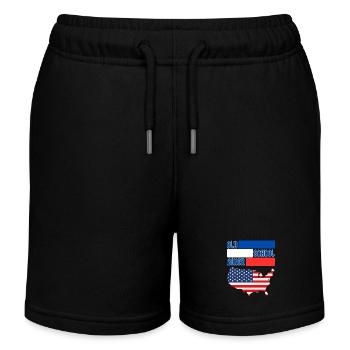 OLD SCHOOL BIKER US - Kinder Organic Joggingshorts Mini Bolter von Stanley/Stella - Schwarz - Vorne