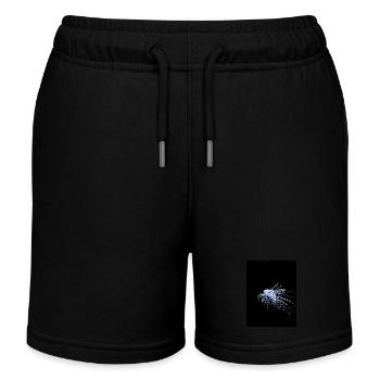 Un poisson-lion sur fond noir - Short de jogging enfant bio Stanley/Stella - noir - Devant