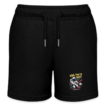 R4 Asteroid 2032 - Weltraum Verteidigung - Kinder Organic Joggingshorts Mini Bolter von Stanley/Stella - Schwarz - Vorne