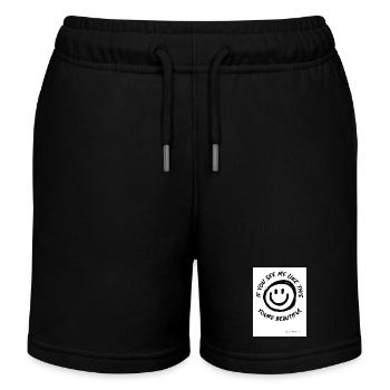 Youre Beautiful - Kids Organic Sweat Shorts by Stanley/Stella - black - Front