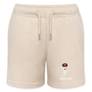 I'm Reelly Hungry - Kids Organic Sweat Shorts by Stanley/Stella - soft Ecru - Front