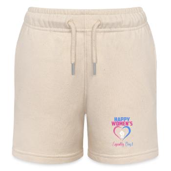 Happy Women's Equality Day - Kids Organic Sweat Shorts by Stanley/Stella - soft Ecru - Front