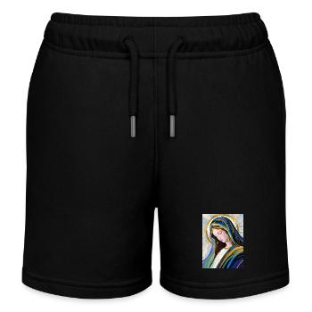 The Queen of Heaven - Kids Organic Sweat Shorts by Stanley/Stella - black - Front
