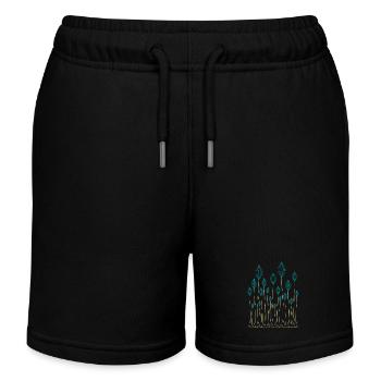 Decorative plants - Kids Organic Sweat Shorts by Stanley/Stella - black - Front