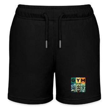 GYM - Kids Organic Sweat Shorts by Stanley/Stella - black - Front