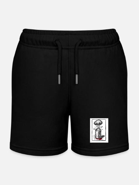 Konservendosenmenschen mitBackground - Kinder Organic Joggingshorts Mini Bolter von Stanley/Stella - Schwarz