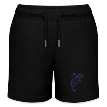 Nuri der kleine Drache, lila - Kinder Organic Joggingshorts Mini Bolter von Stanley/Stella - Schwarz - Vorne