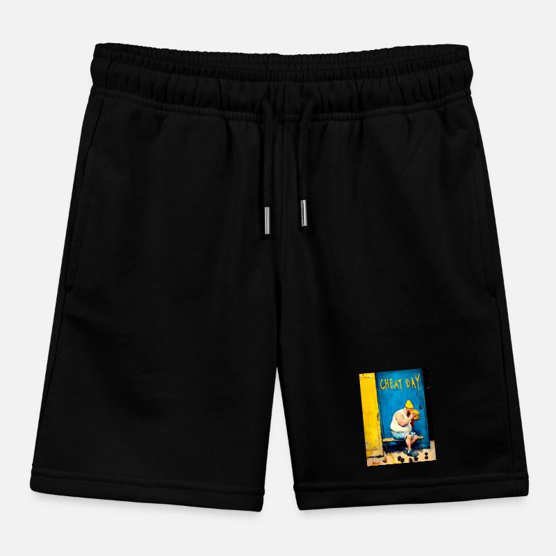 "Cheat Day" by van Gogh Kids Organic Sweat Shorts by Stanley/Stella