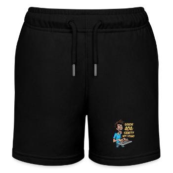 ITler Sanity Not Found Funny 404 Humor - Kids Organic Sweat Shorts by Stanley/Stella - black - Front