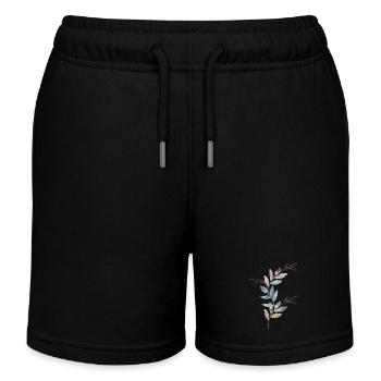 Kollorische Pflanze - Kinder Organic Joggingshorts Mini Bolter von Stanley/Stella - Schwarz - Vorne