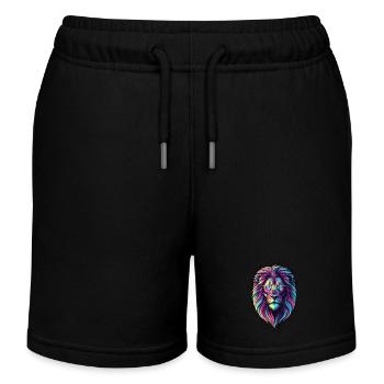 Blaze of color lion: Roar of life! - Kids Organic Sweat Shorts by Stanley/Stella - black - Front