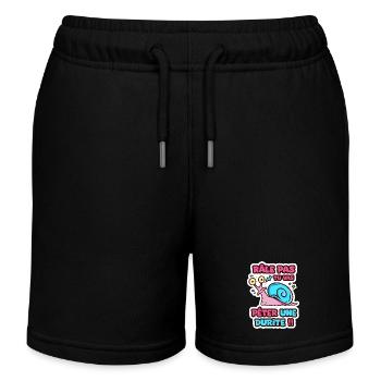 Râle pas tu vas péter une durite humour sticker - Short de jogging enfant bio Stanley/Stella - noir - Devant