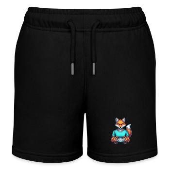 Fuchs am Zocken: Dein tierischer Gamer-Kumpel! - Kinder Organic Joggingshorts Mini Bolter von Stanley/Stella - Schwarz - Vorne