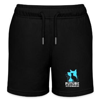 Veterinarian Veterinary Medicine Veterinary Veterinarian - Kids Organic Sweat Shorts by Stanley/Stella - black - Front