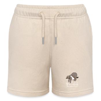 Faultier Einhorn Spruch Fress meinen Sternenstaub - Kinder Organic Joggingshorts Mini Bolter von Stanley/Stella - Natur - Vorne