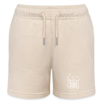 All I want for Christmas is you - Weihnachten - Kinder Organic Joggingshorts Mini Bolter von Stanley/Stella - Natur - Vorne