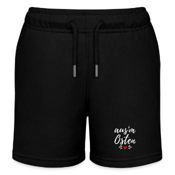Osten - Ossi - Ost Deutschland - Mauerfall - Kinder Organic Joggingshorts Mini Bolter von Stanley/Stella - Schwarz - Vorne