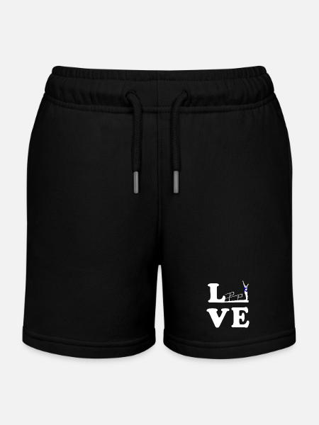 Plongée Plongée Plongée LOVE - Short de jogging enfant bio Stanley/Stella - noir