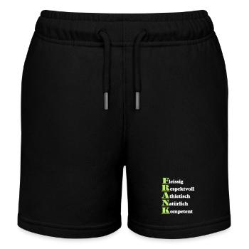 Frank , Vorname,Namensschild,Name,Fun Shirt (25) - Kinder Organic Joggingshorts Mini Bolter von Stanley/Stella - Schwarz - Vorne