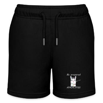 Be prepared for the alpacalypse - Kids Organic Sweat Shorts by Stanley/Stella - black - Front
