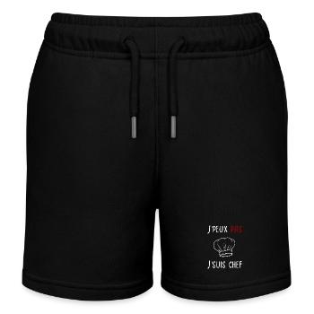 J'peux pas je suis chef (cuisinier) - Short de jogging enfant bio Stanley/Stella - noir - Devant
