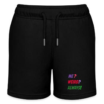 Me Weird Always - Kids Organic Sweat Shorts by Stanley/Stella - black - Front
