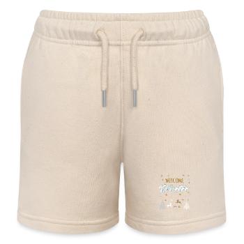 Welcome Winter - Kids Organic Sweat Shorts by Stanley/Stella - soft Ecru - Front