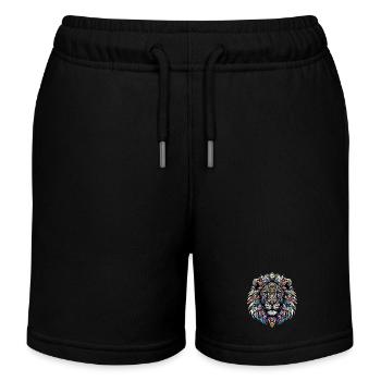 Löwe mit Mandalas verziert - Kinder Organic Joggingshorts Mini Bolter von Stanley/Stella - Schwarz - Vorne