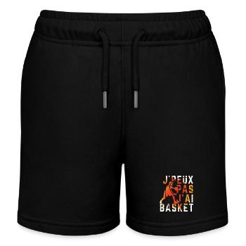 Ich kann nicht, ich kann Basketball haben - Kinder Organic Joggingshorts Mini Bolter von Stanley/Stella - Schwarz - Vorne