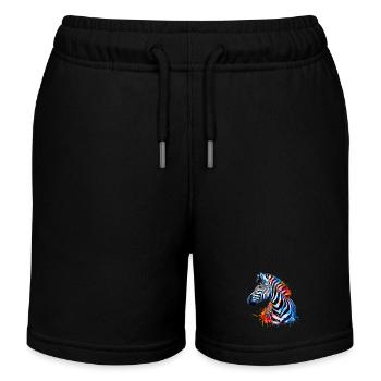 Zebra - Kids Organic Sweat Shorts by Stanley/Stella - black - Front