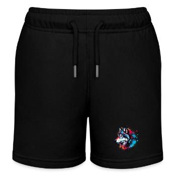 Wolf - Kinder Organic Joggingshorts Mini Bolter von Stanley/Stella - Schwarz - Vorne