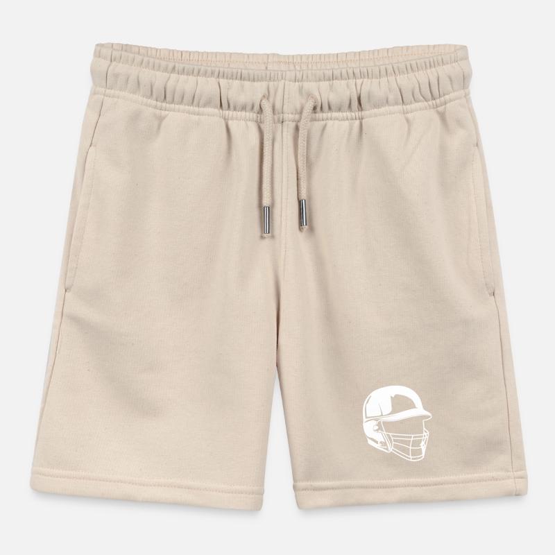 Baseball Helmet Drawing Kids Organic Sweat Shorts by Stanley/Stella