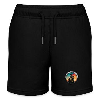Coole Erdmännchen lustiger Erdmännchenspruch - Kinder Organic Joggingshorts Mini Bolter von Stanley/Stella - Schwarz - Vorne