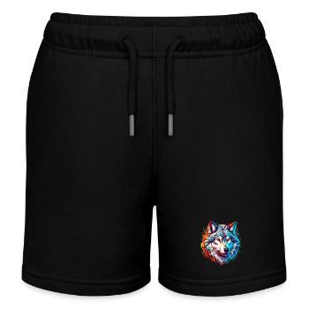 Wolf - Kinder Organic Joggingshorts Mini Bolter von Stanley/Stella - Schwarz - Vorne