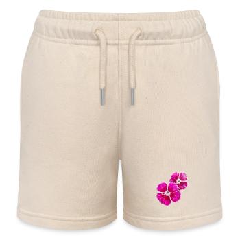 Nelkenpoesie – Gartenblüten im Fokus - Kinder Organic Joggingshorts Mini Bolter von Stanley/Stella - Natur - Vorne