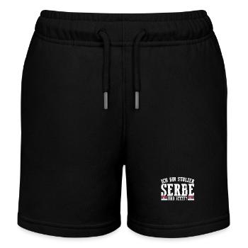Serbe Serbe Serbie - Short de jogging enfant bio Stanley/Stella - noir - Devant