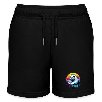 Siegel - Kinder Organic Joggingshorts Mini Bolter von Stanley/Stella - Schwarz - Vorne